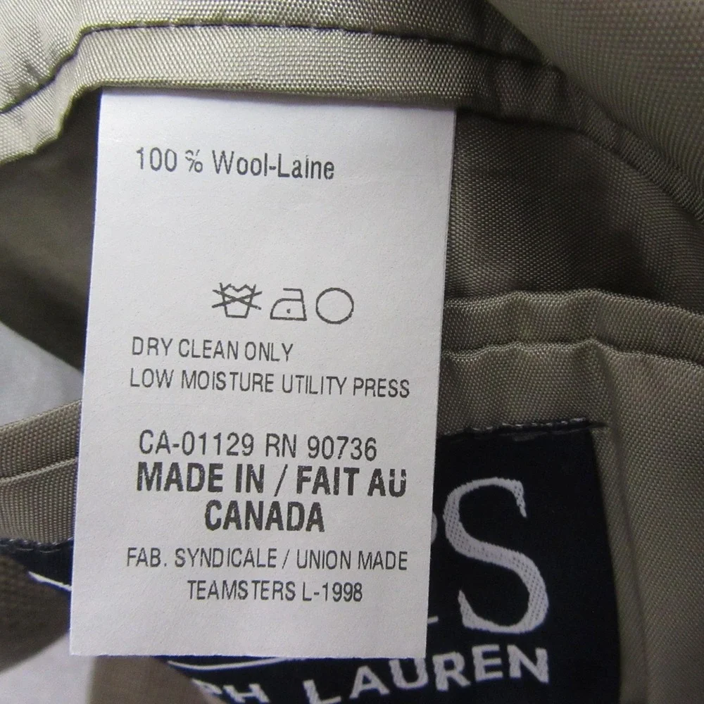 Chaps Ralph Lauren Sport‎ Coat Tag 43R (Fits like 46R) Tan Birdseye Single Vent